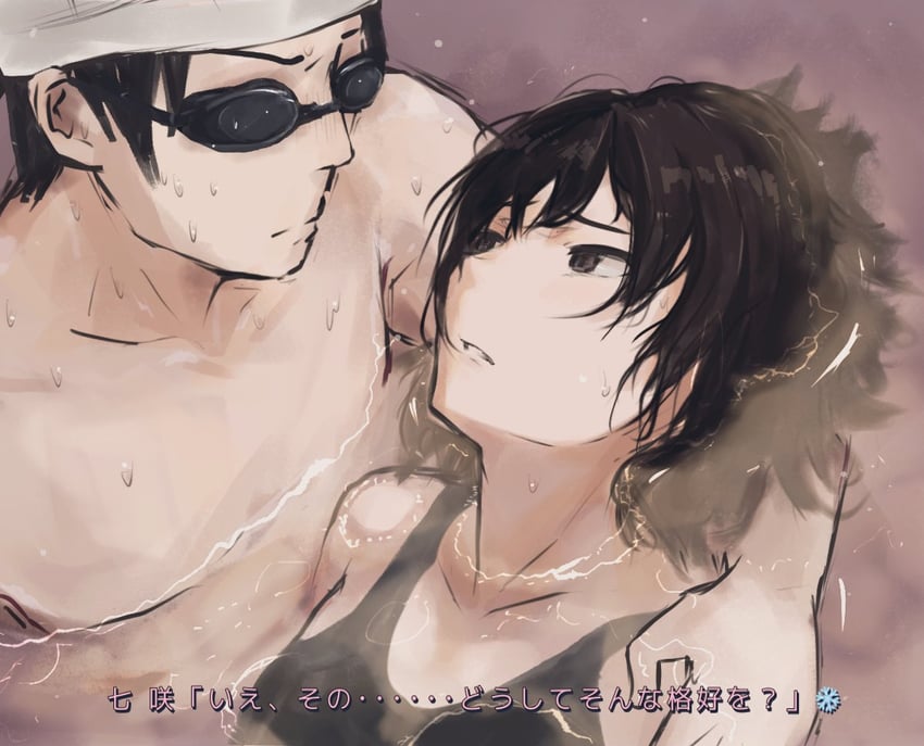 nanasaki ai and tachibana jun'ichi (amagami) drawn by tenpanco