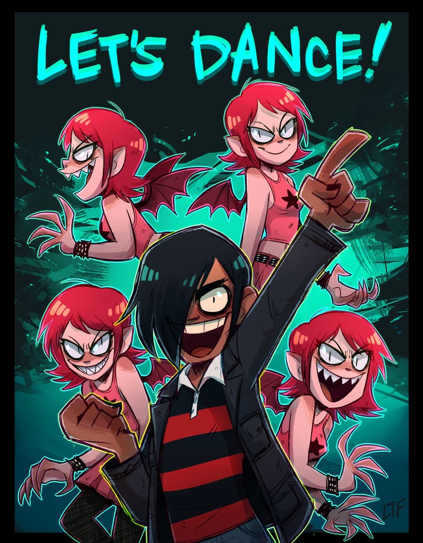 matthew patel and demon hipster chicks (scott pilgrim and 1 more) drawn by lemonteaflower