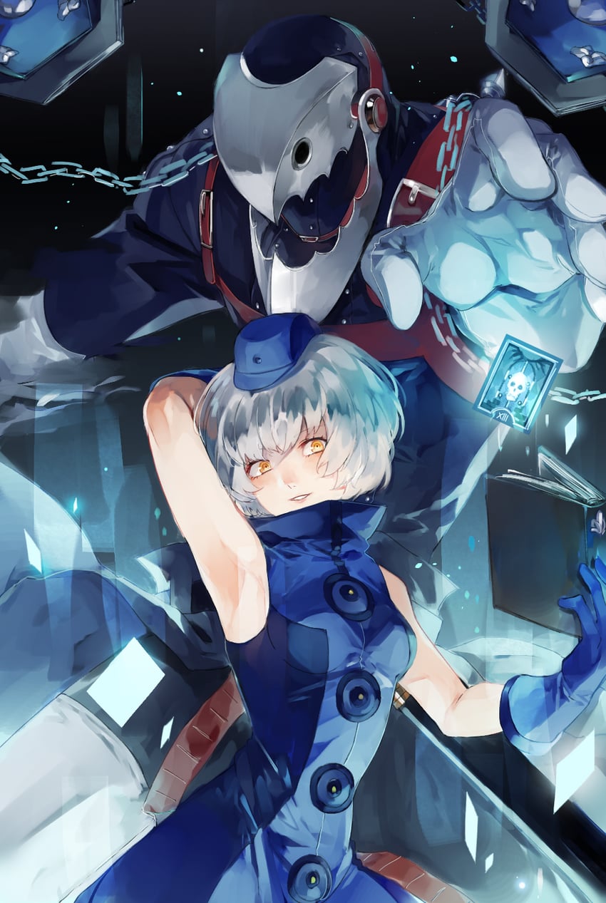 elizabeth and thanatos (persona and 2 more) drawn by lor_(roasyerizyonirapi)