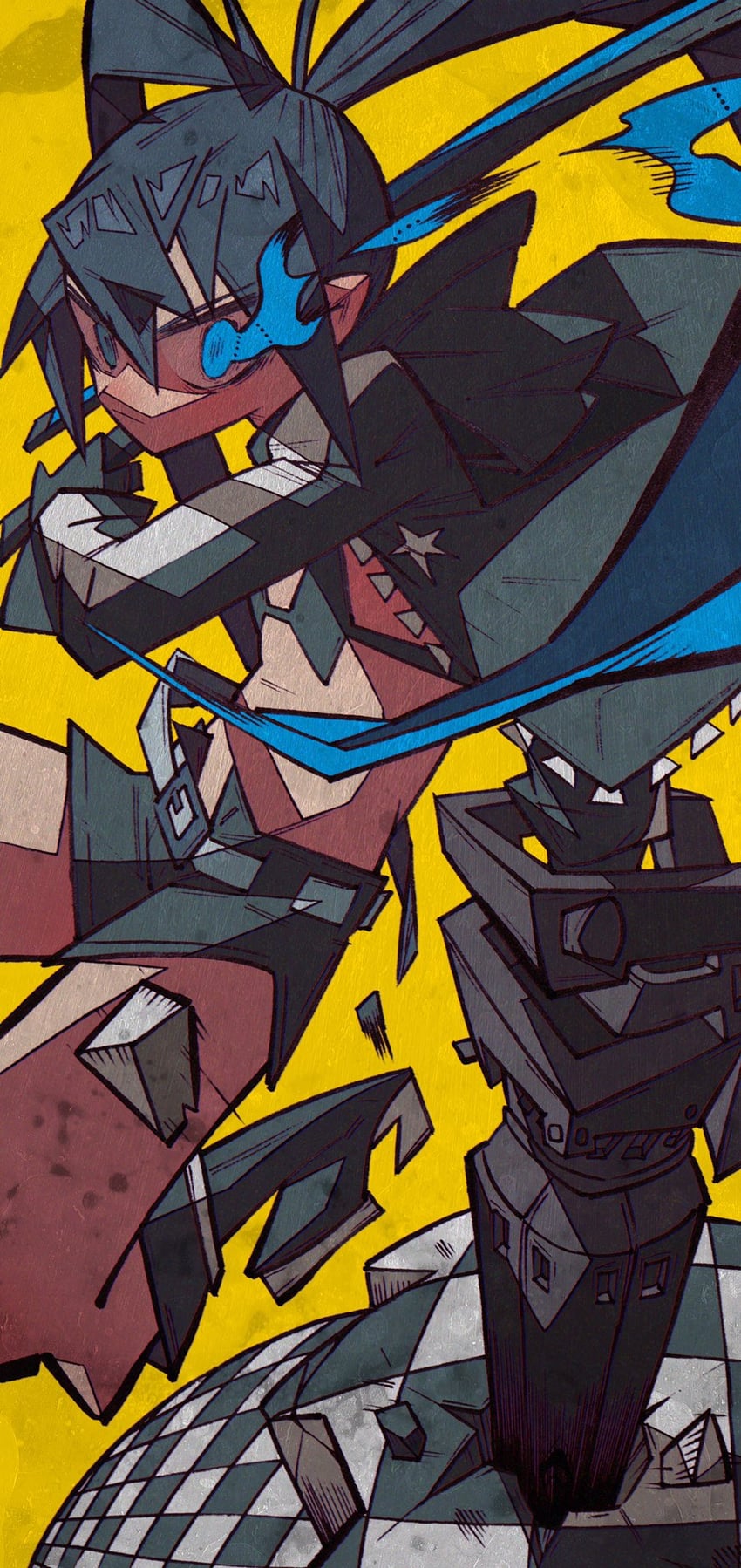 black rock shooter (black rock shooter) drawn by yaya_hiyayaka