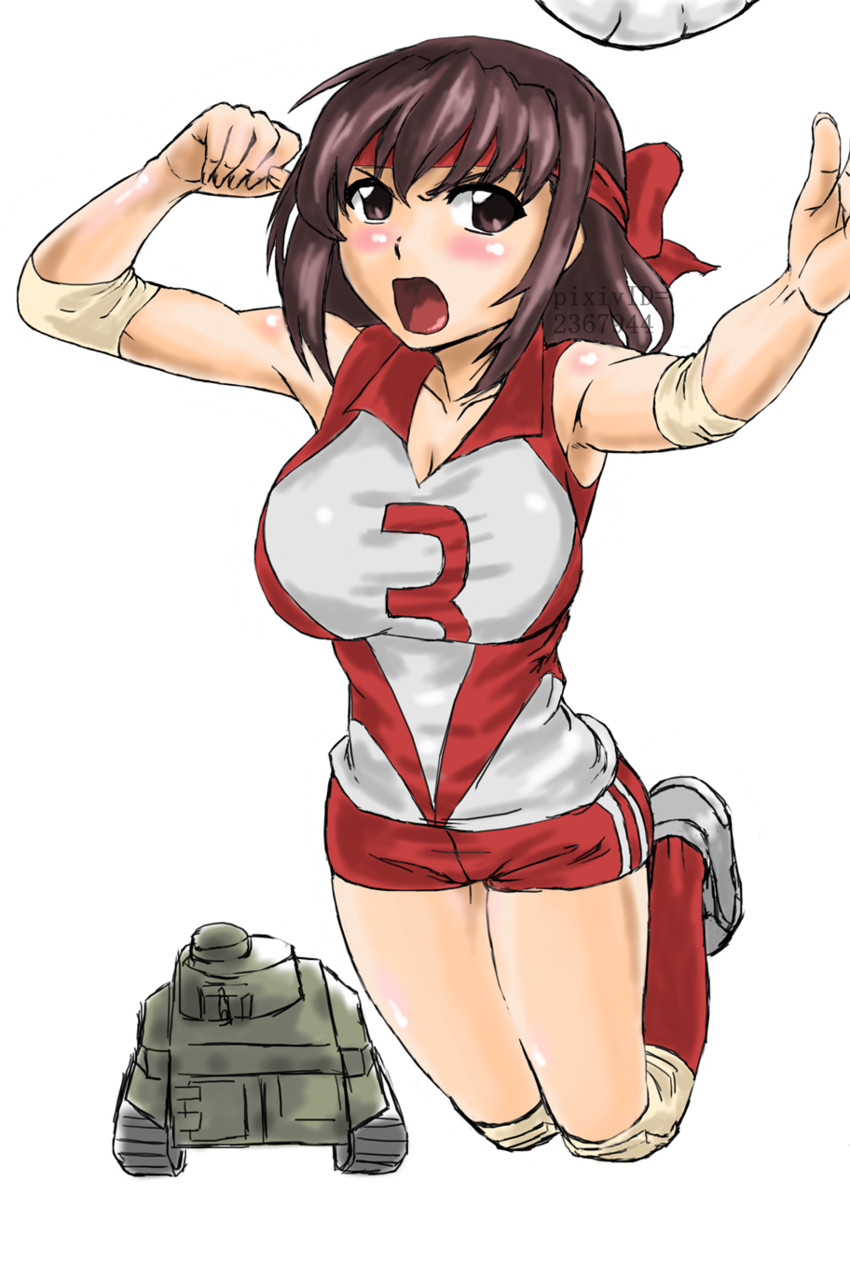kondou taeko (girls und panzer) drawn by mrdotd