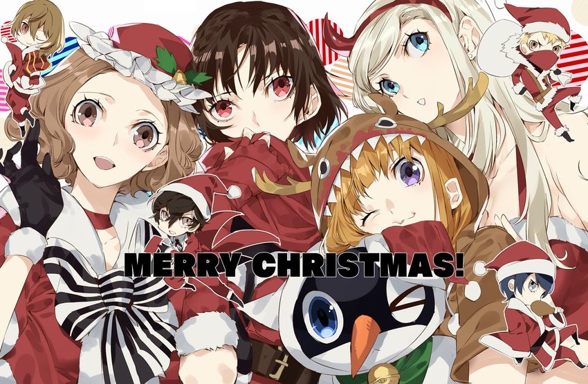 amamiya ren, takamaki anne, sakura futaba, niijima makoto, okumura haru, and 4 more (persona and 1 more) drawn by ayyataka
