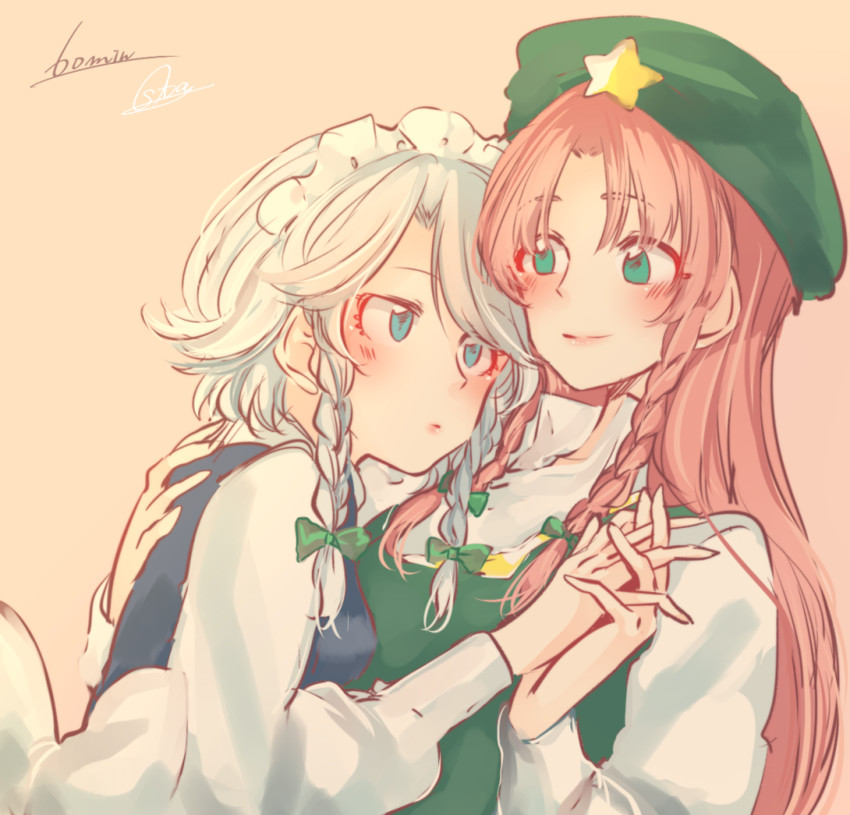 izayoi sakuya and hong meiling (touhou) drawn by souta_(karasu_no_ouchi)