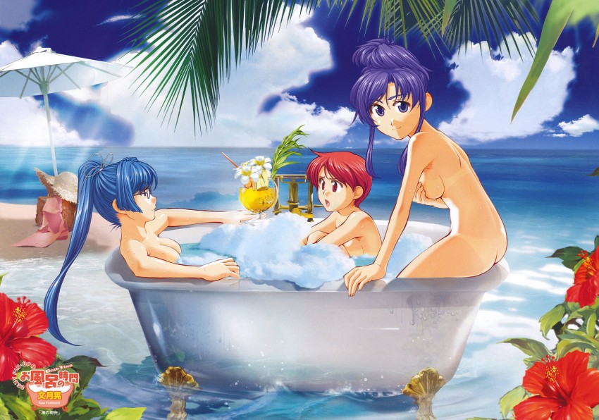 narumi shizuku, nagumo karin, and mitsurugi soyogi (umi no misaki) drawn by fumizuki_kou
