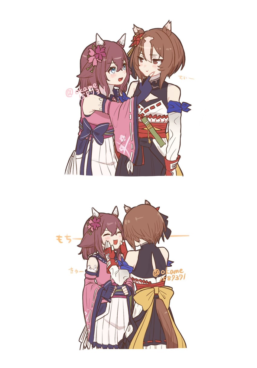 sakura chiyono o and yaeno muteki (umamusume) drawn by bukeo