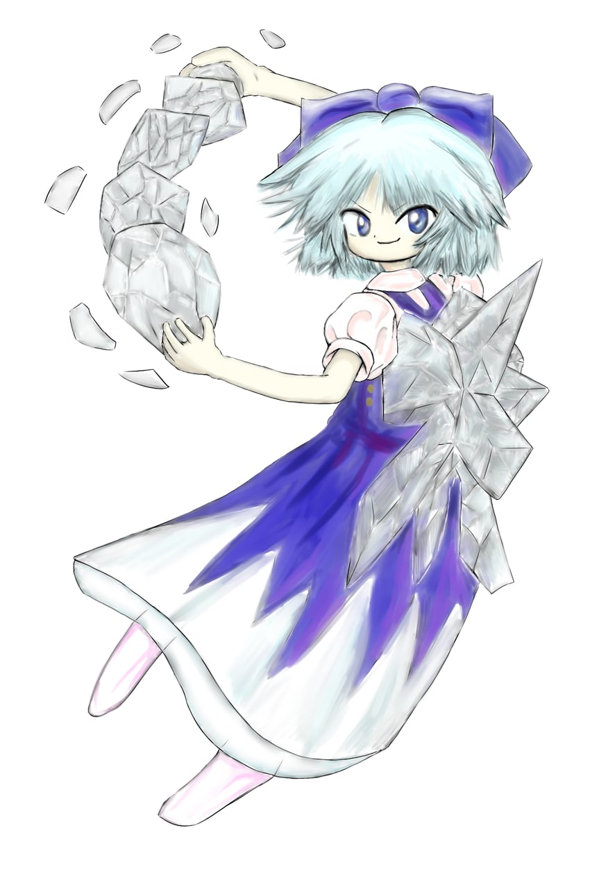 cirno (touhou) drawn by shlipon