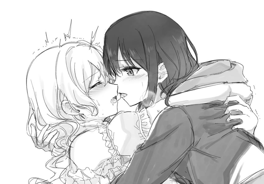 okusawa misaki and matsubara kanon (bang dream!) drawn by opi