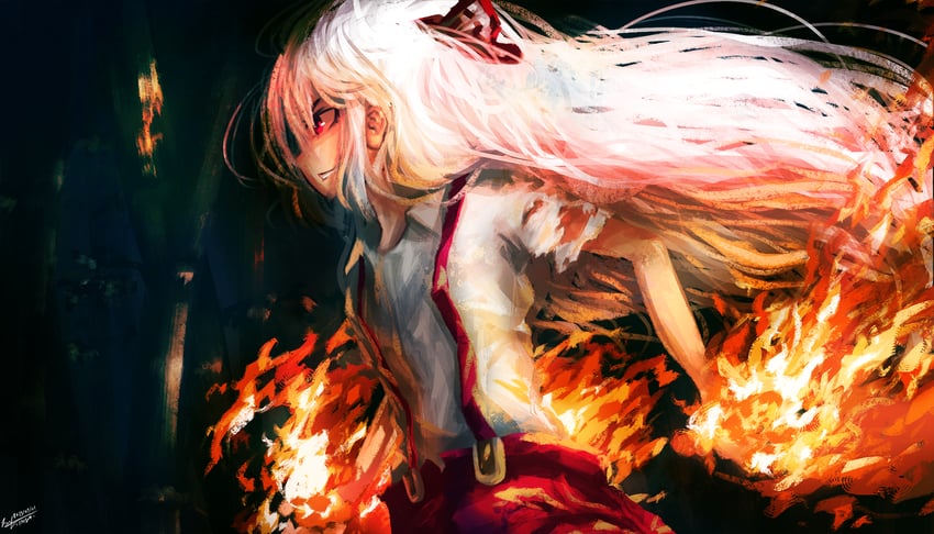 fujiwara no mokou (touhou) drawn by nani_kore_(wjstpwls4)