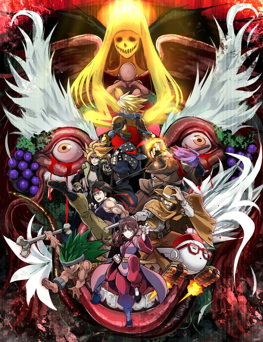 lei kuugo, oersted, tadokoro akira, takahara masaru, cube, and 4 more (live a live) drawn by butcha-u