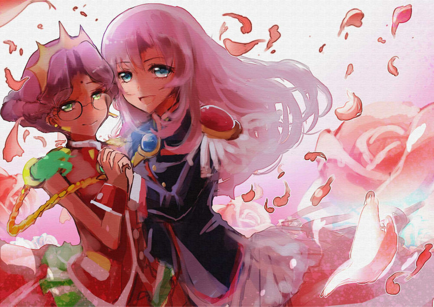 tenjou utena and himemiya anthy (shoujo kakumei utena) drawn by alls