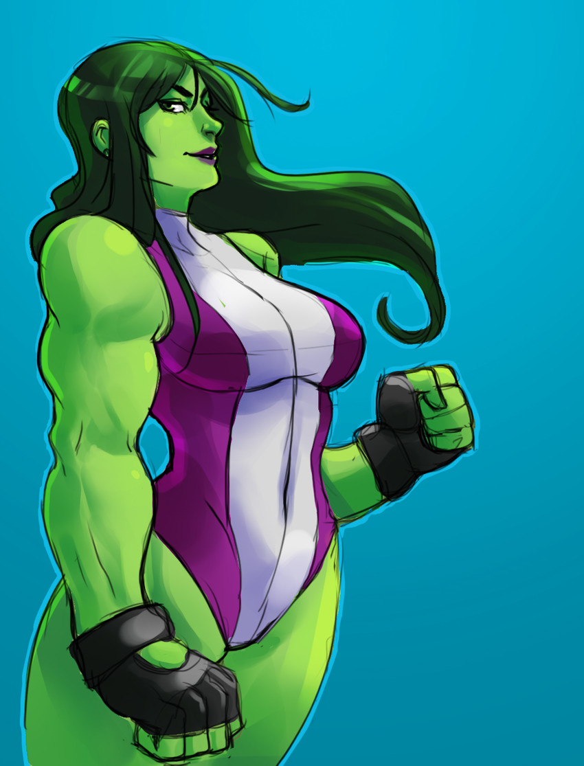 she-hulk and jennifer walters (marvel) drawn by greenmarine Betabooru.