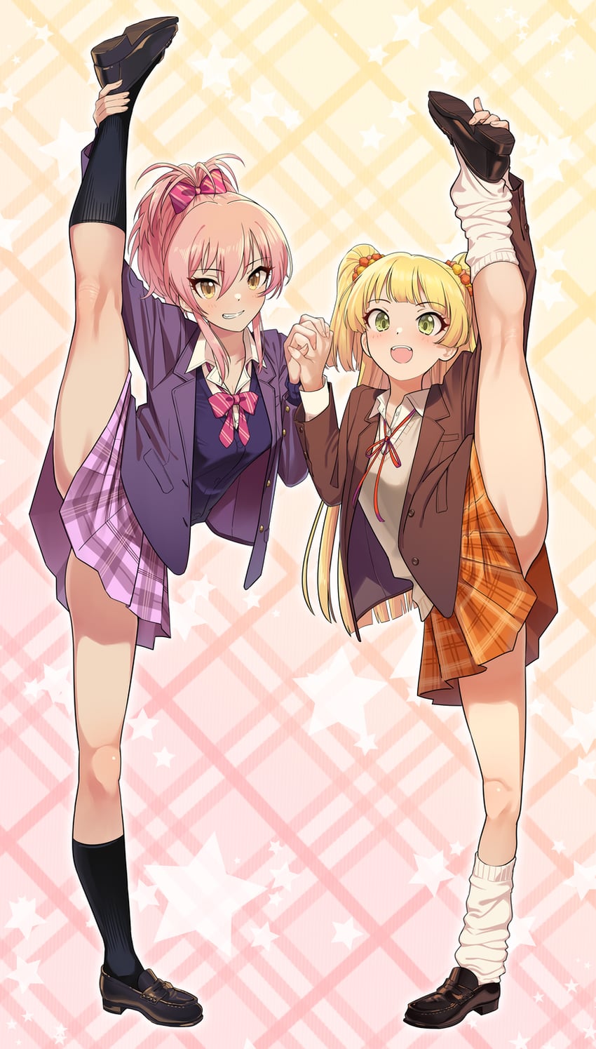 jougasaki mika and jougasaki rika (idolmaster and 1 more) drawn by kaedeko_(kaedelic)