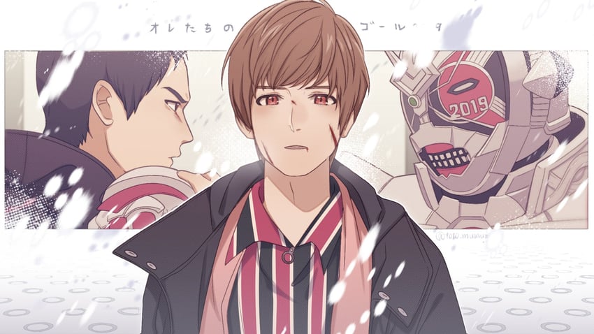 tokiwa sougo, myoukouin geiz, and another zi-o (kamen rider and 1 more) drawn by 1010_mumumu