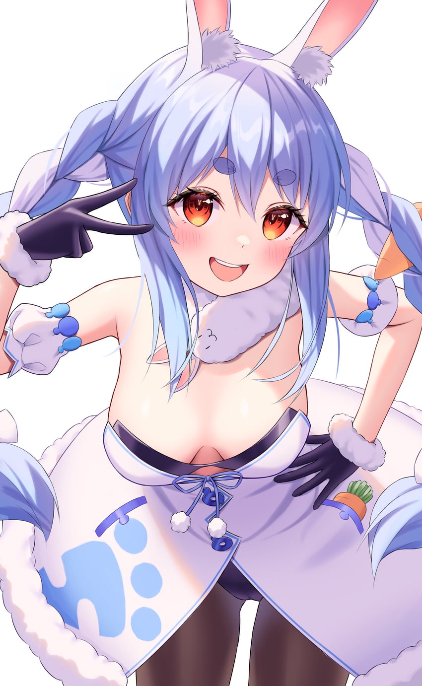 usada pekora and don-chan (hololive) drawn by kumoru_(kumoru_145)