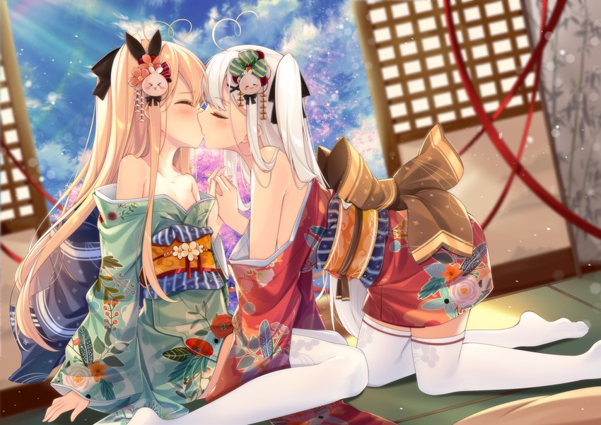tokisaki mio and tokisaki asaba (original) drawn by niliu_chahui