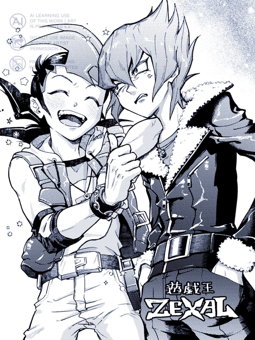 tsukumo yuma and vector (yu-gi-oh! and 1 more) drawn by nnc_o_nnc