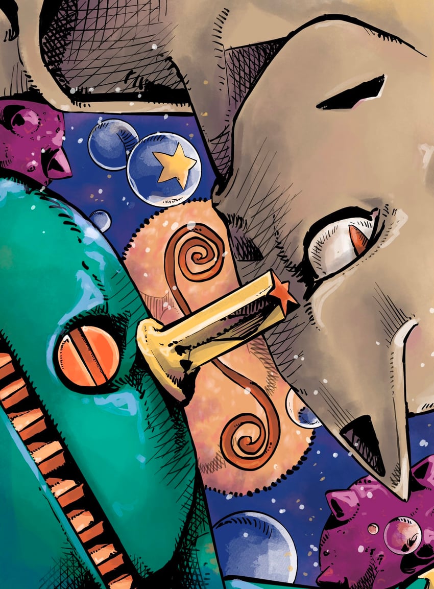killer queen and soft & wet (jojo no kimyou na bouken and 1 more) drawn by ark_nemesis
