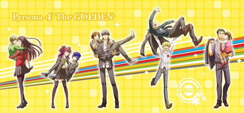 narukami yu, shirogane naoto, satonaka chie, kujikawa rise, amagi yukiko, and 5 more (persona and 1 more) drawn by michaelovten