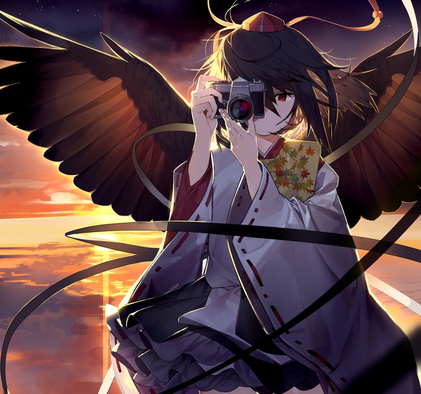 shameimaru aya (touhou) drawn by kitada_mo