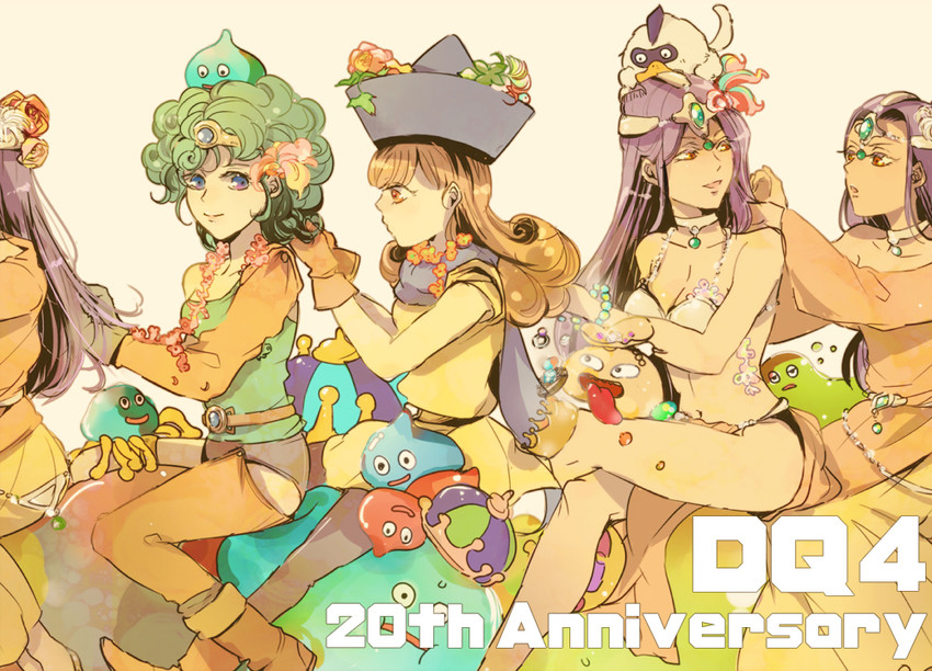 slime, manya, alena, minea, heroine, and 2 more (dragon quest and 1 more) drawn by ohagi_(mameinu)
