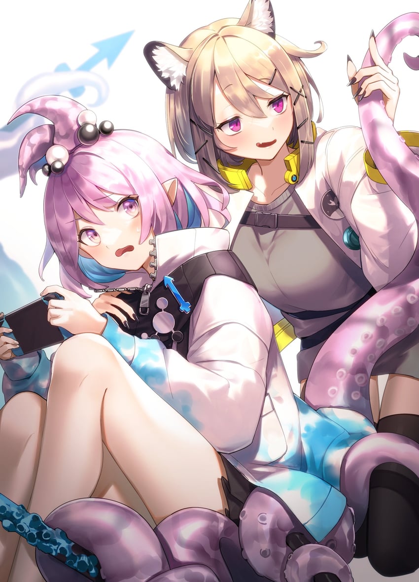 utage and kirara (arknights) drawn by geta_(epicure_no12)