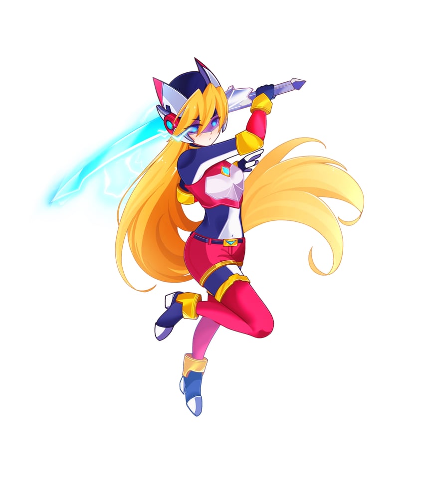 ciel and model z (mega man and 2 more) drawn by aizeis