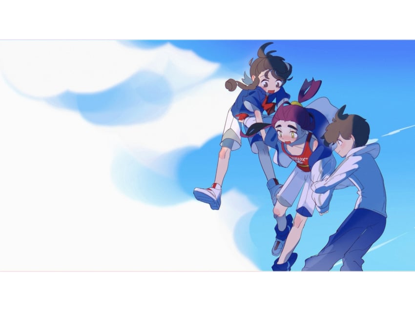 kieran, juliana, and florian (pokemon and 1 more) drawn by ma_(djmx4835)