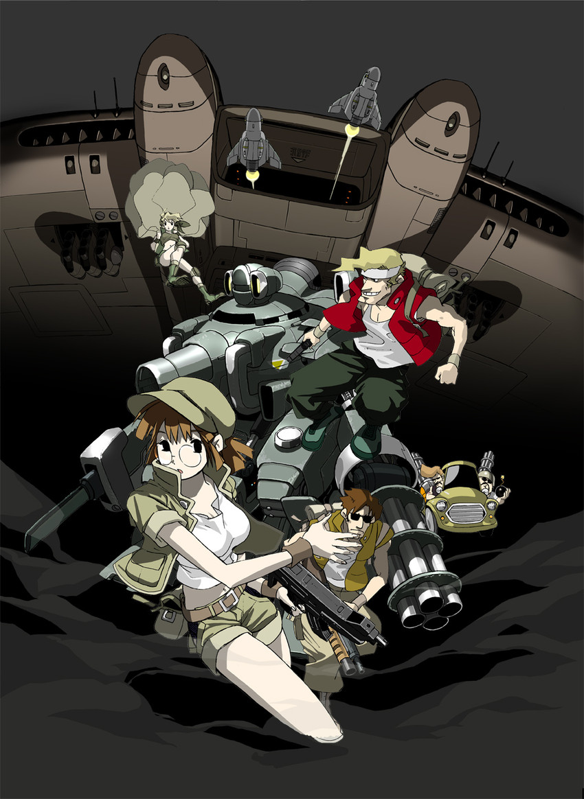 fio germi, kasamoto eri, marco rossi, and tarma roving (metal slug and 1 more)