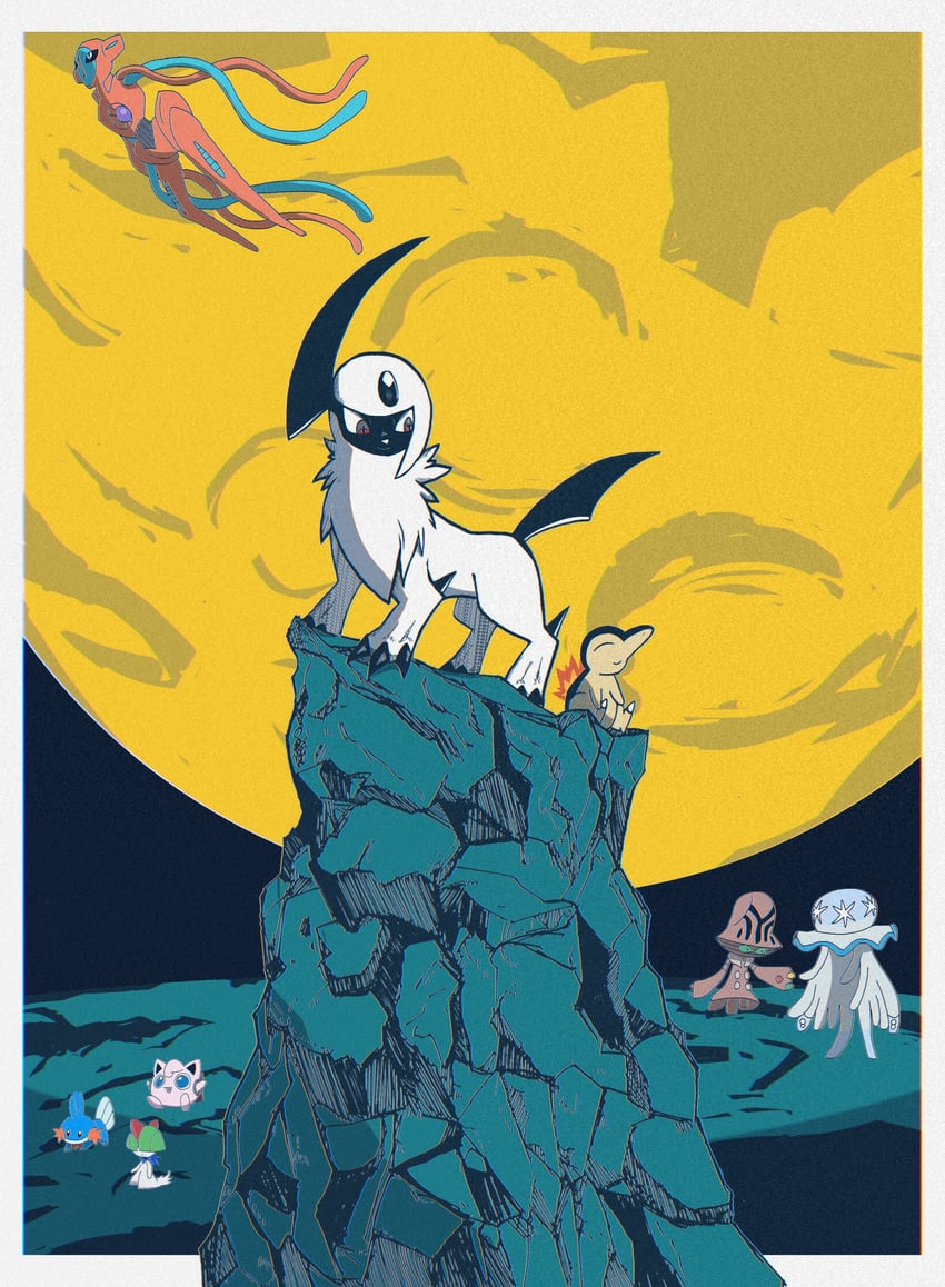 jigglypuff, cyndaquil, mudkip, absol, ralts, and 3 more (pokemon) drawn by 359yuyu