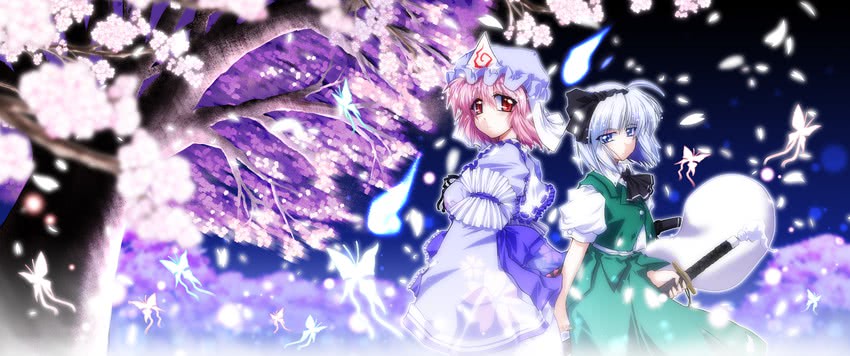 konpaku youmu and saigyouji yuyuko (touhou) drawn by takana_shinno