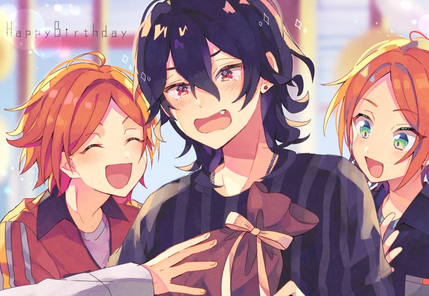 sakuma rei, aoi hinata, and aoi yuta (ensemble stars!) drawn by nagatsukiariake