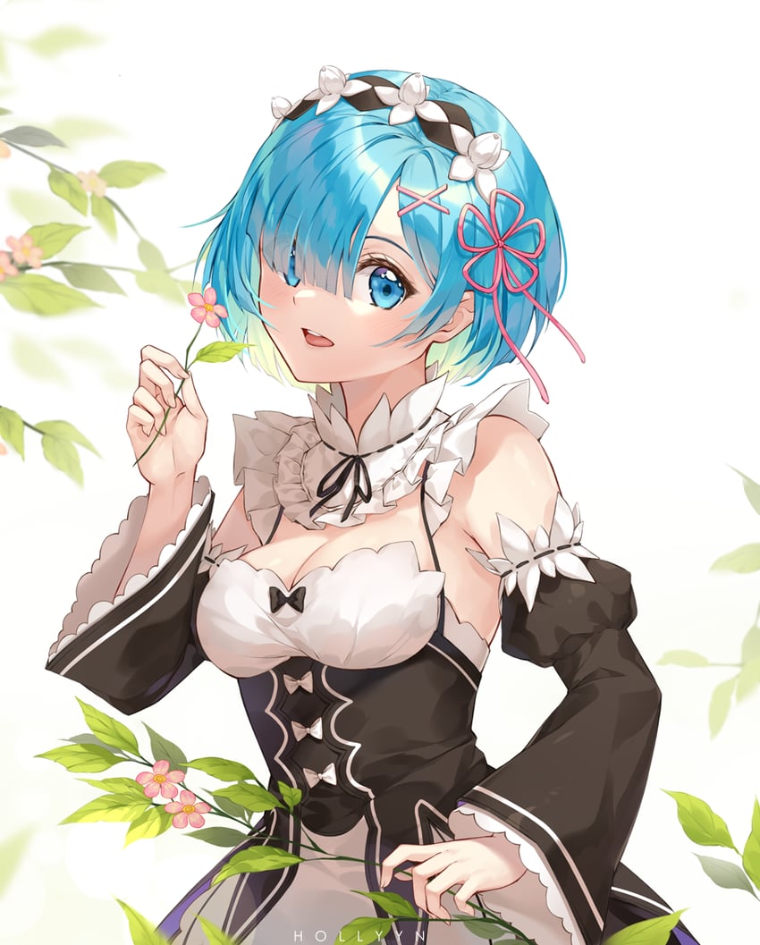 rem (re:zero kara hajimeru isekai seikatsu) drawn by hollyyn