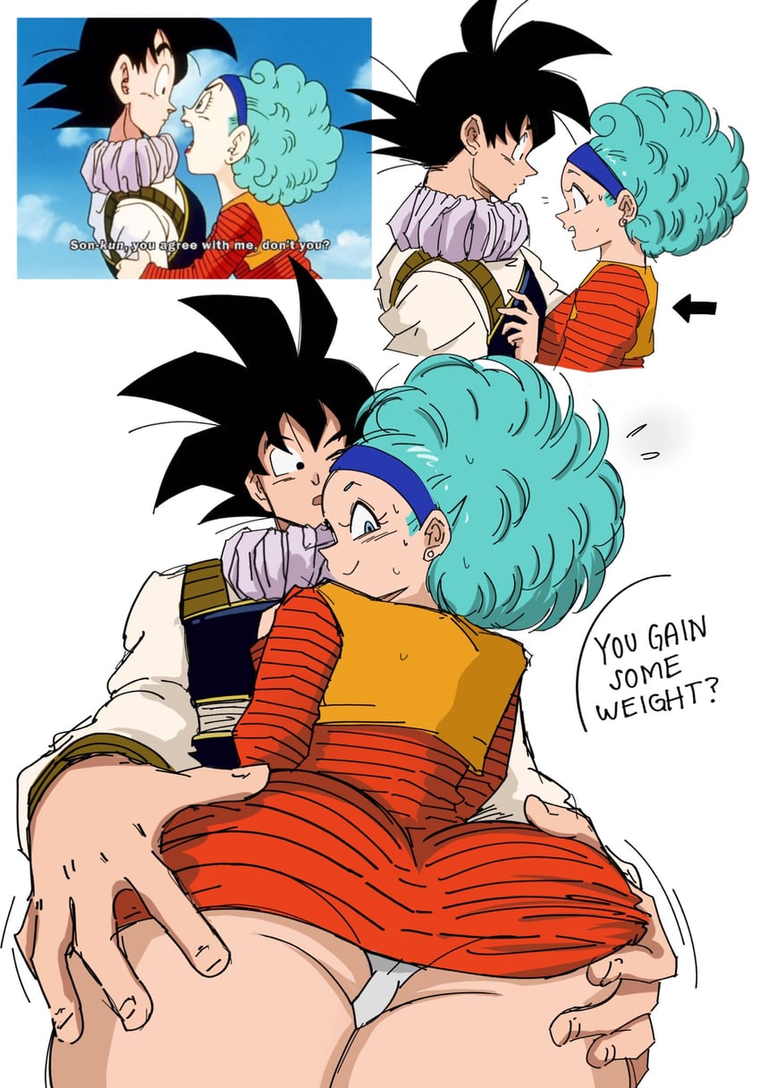 son goku and bulma (dragon ball and 1 more) drawn by gokutrash