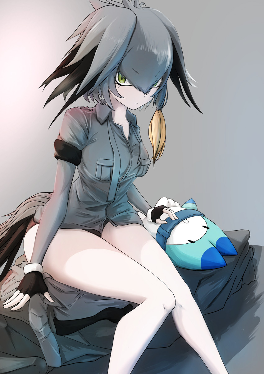 shoebill and lucky beast (kemono friends) drawn by gure_(gure5532)