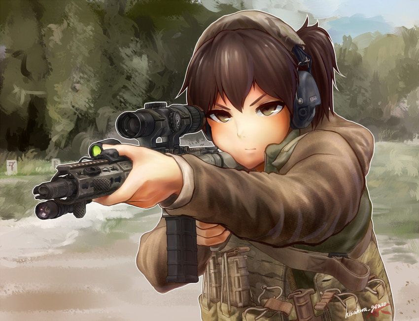 kaga and chris costa (kantai collection and 1 more) drawn by genso