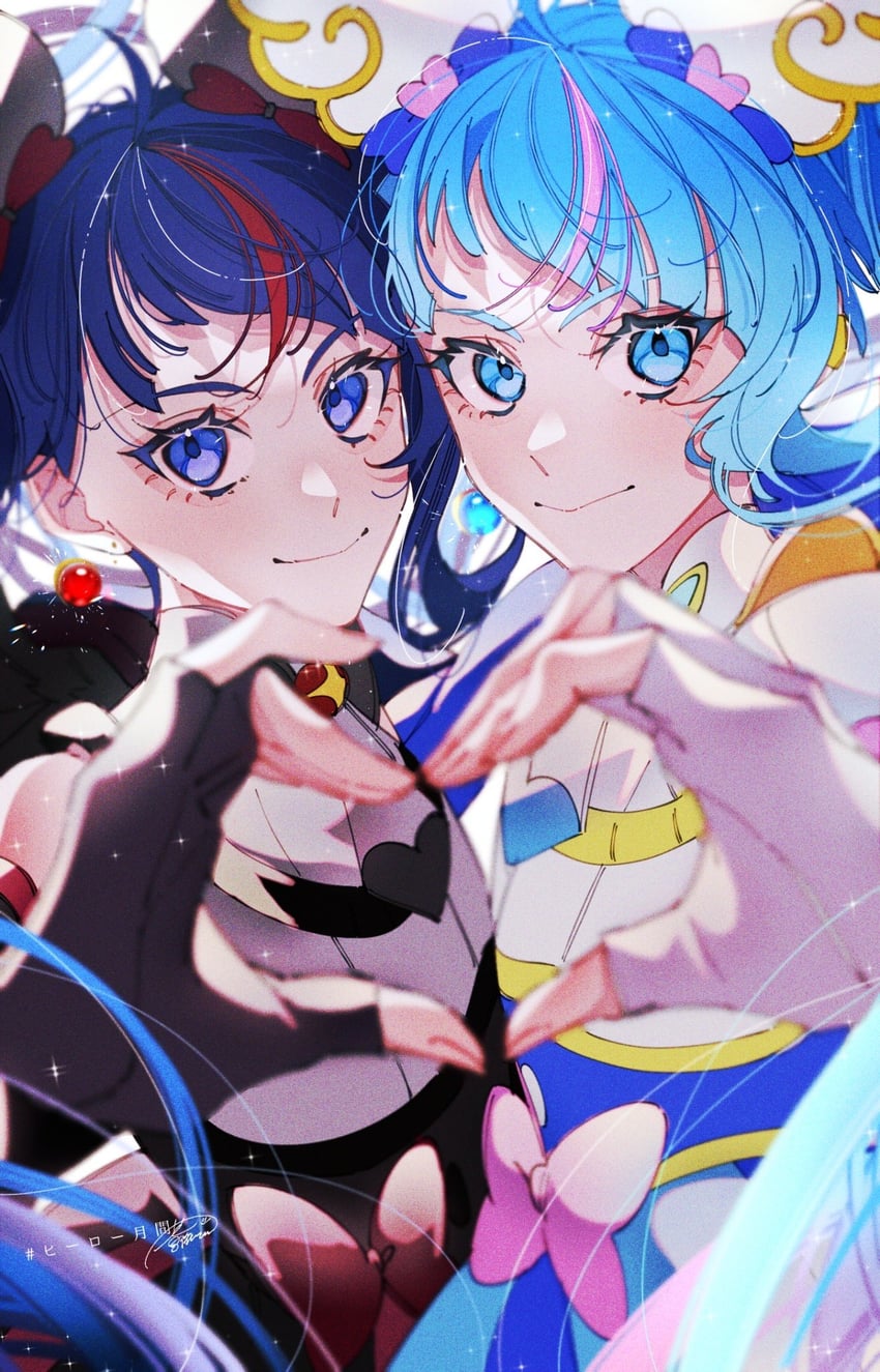 sora harewataru and cure sky (precure and 1 more) drawn by aoi_tete