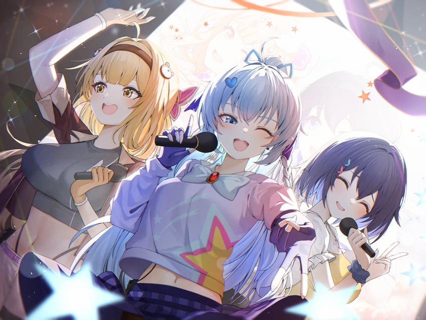 seele vollerei, susannah manatt, and shigure kira (honkai and 1 more) drawn by gr_greeze