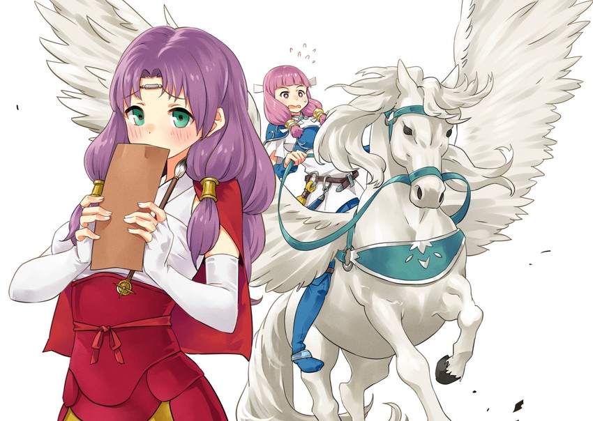florina, mitama, and huey (fire emblem and 2 more) drawn by igni_tion