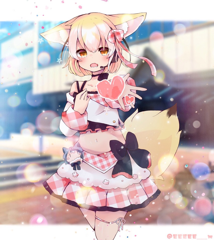 common raccoon and fennec (kemono friends) drawn by eeeee_m