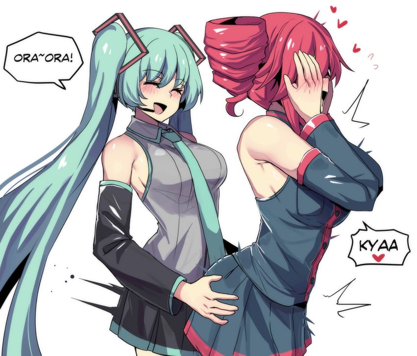 hatsune miku and kasane teto (vocaloid and 1 more) drawn by hinghoi