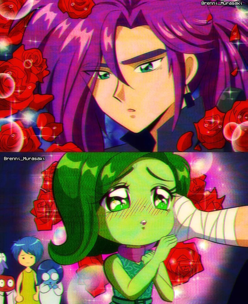 disgust, joy, sadness, fear, anger, and 1 more (inside out and 1 more) drawn by brenni_murasaki