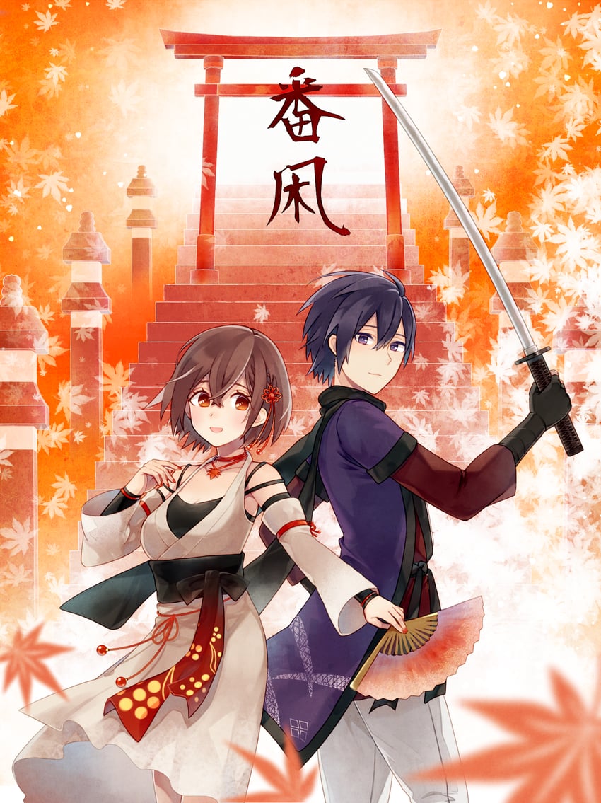 meiko and kaito (vocaloid and 1 more) drawn by redbear07