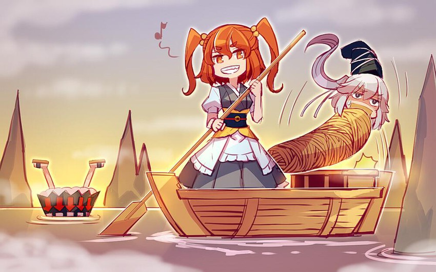 mononobe no futo, onozuka komachi, and kijin seija (touhou) drawn by zounose