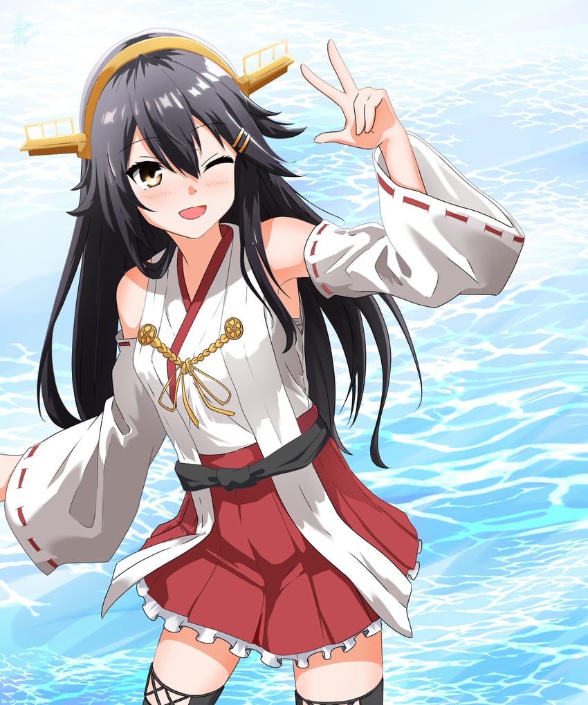 haruna (kantai collection) drawn by chitose_kana_(kanachitose)