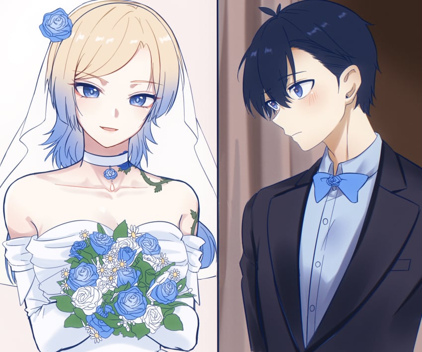 isagi yoichi and michael kaiser (blue lock) drawn by elsound