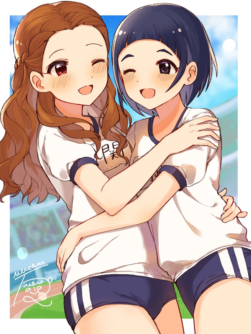 seki hiromi and okazaki yasuha (idolmaster and 2 more) drawn by mmmakaron888