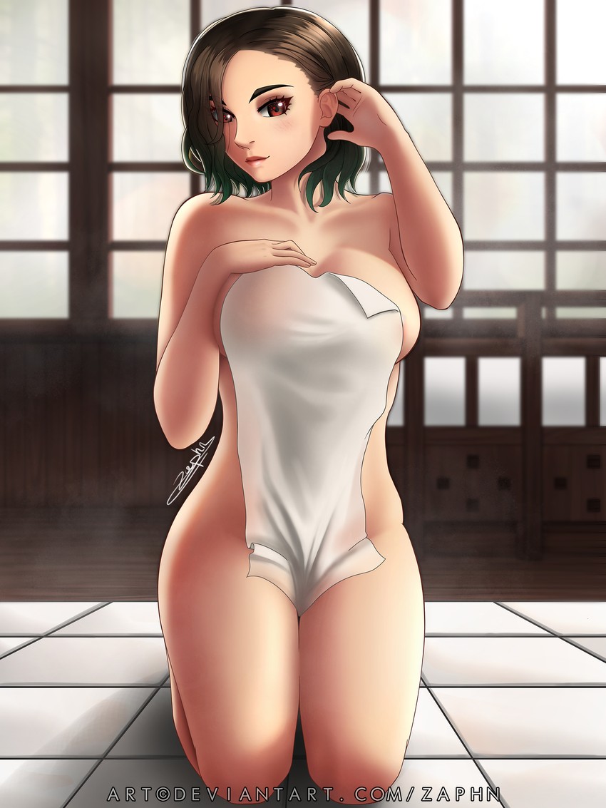 gaen tooe (monogatari and 1 more) drawn by zaphn