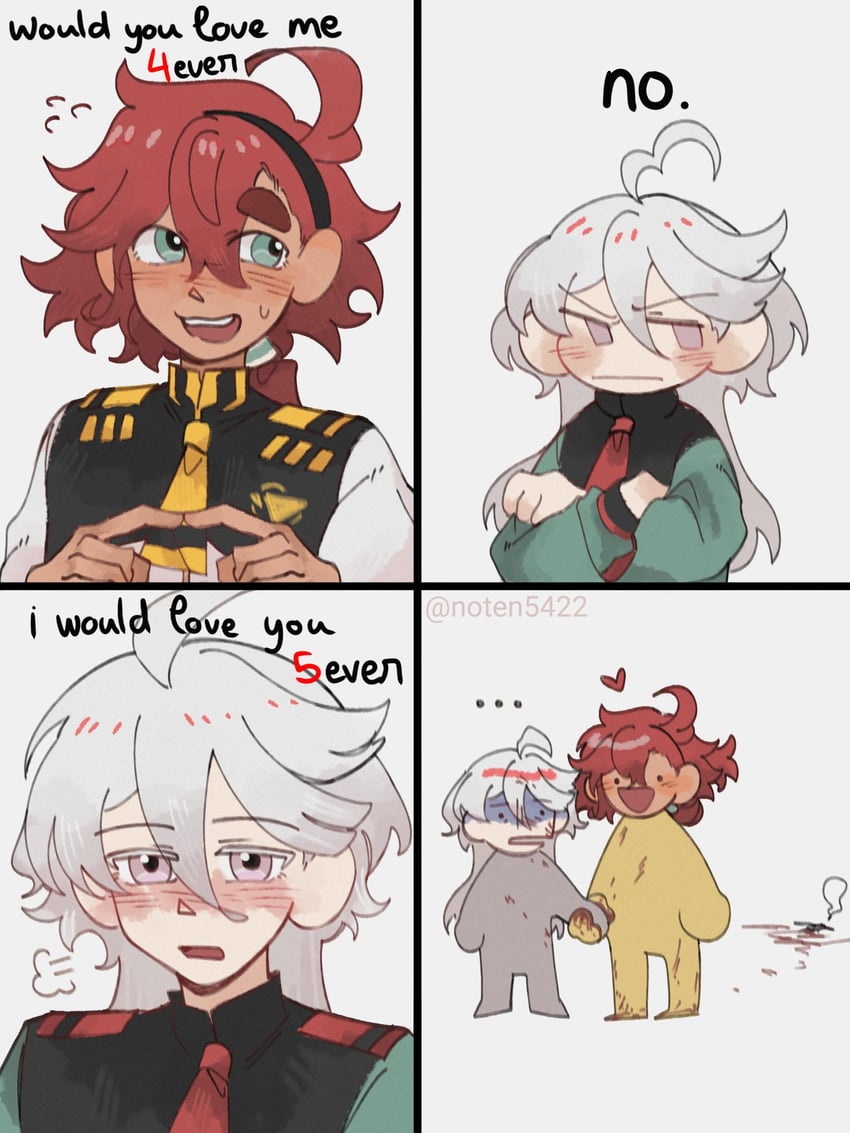 suletta mercury and miorine rembran (gundam and 1 more) drawn by noten5422