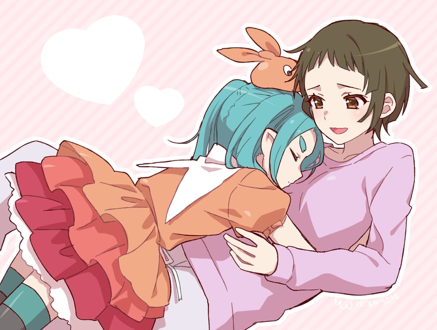 sengoku nadeko and ononoki yotsugi (monogatari and 1 more) drawn by manimani_(mani_ma)