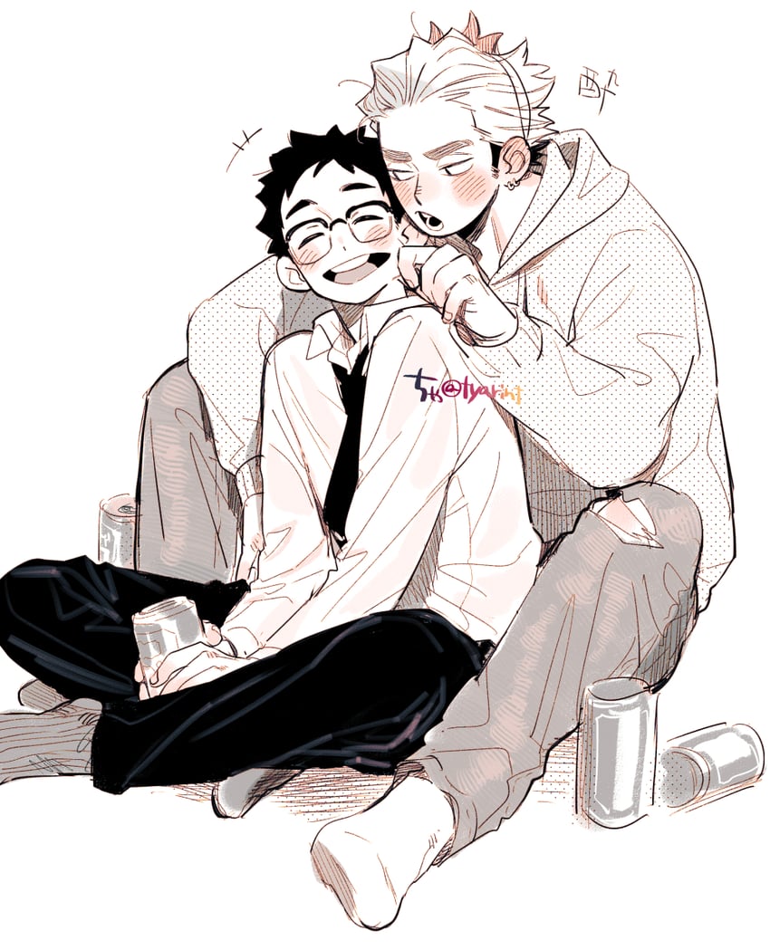 ukai keishin and takeda ittetsu (haikyuu!!) drawn by chanko_neru